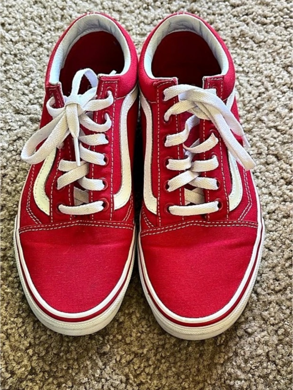 Vans Old Skool Red & White Sneakers US 6.5